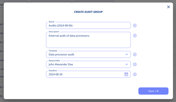 Create audit group